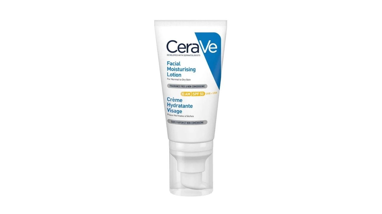 CeraVe Facial Moisturizing Lotion SPF 50 X Best Facial Sunscreen for Dry Skin