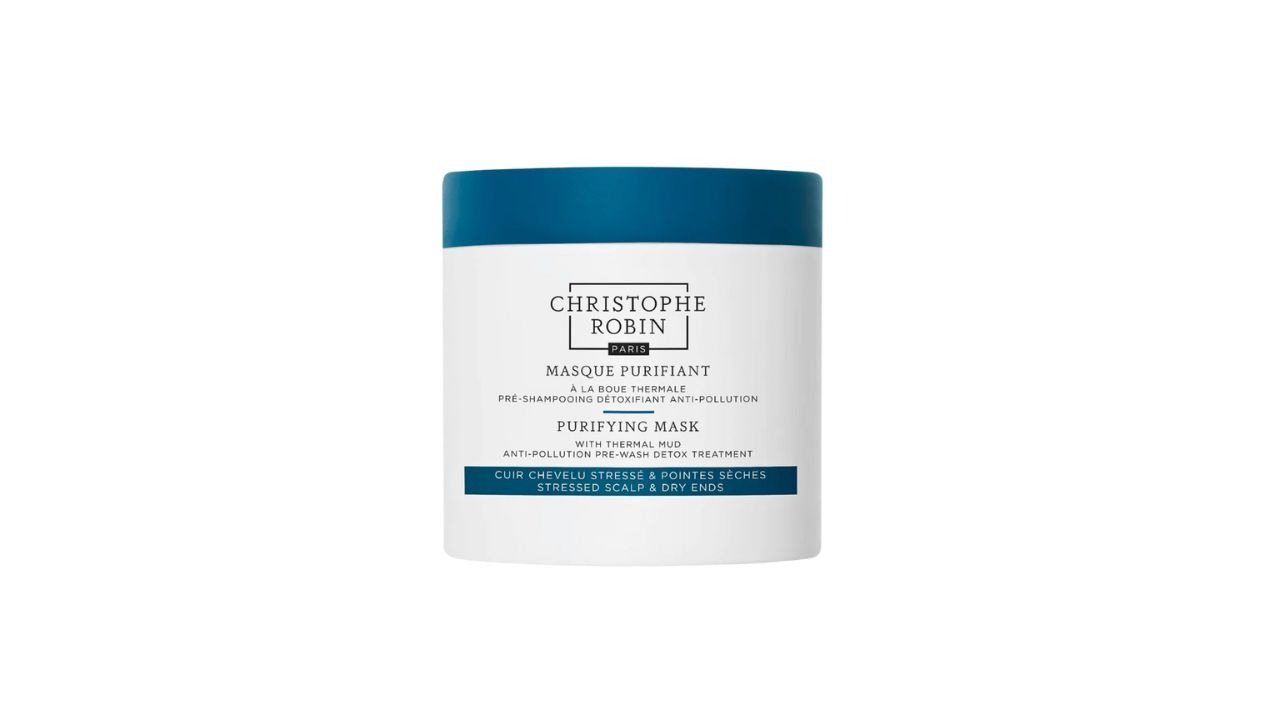 Meilleur masque réparateur pour les cheveux X Christophe Robin Masque capillaire purifiant à la boue thermale