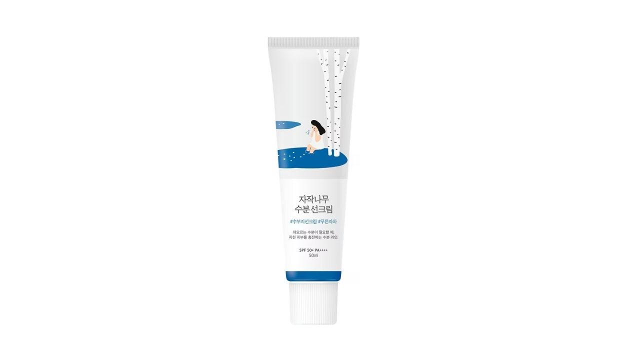 Top 10 Koreanischer Sonnenschutz für das Gesicht X Round Lab Birch Juice Feuchtigkeitsspendende Sonnencreme SPF50+ PA++++