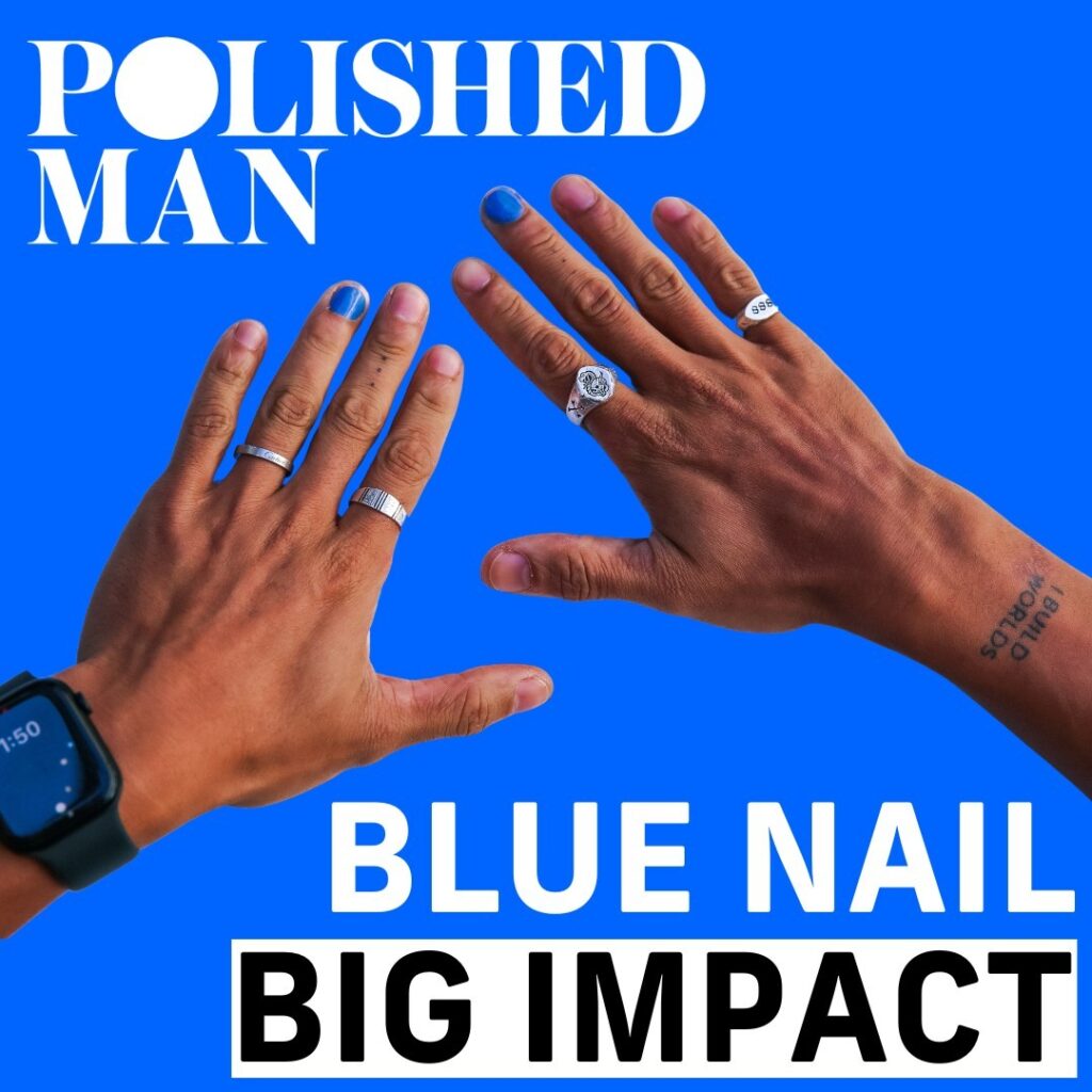 Polished Impact X Blue Nail Big Impact